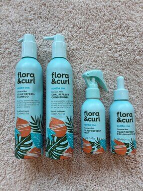 Flora & Curl The 4-Step Soothing Kit: Calm & Balanced Scalp